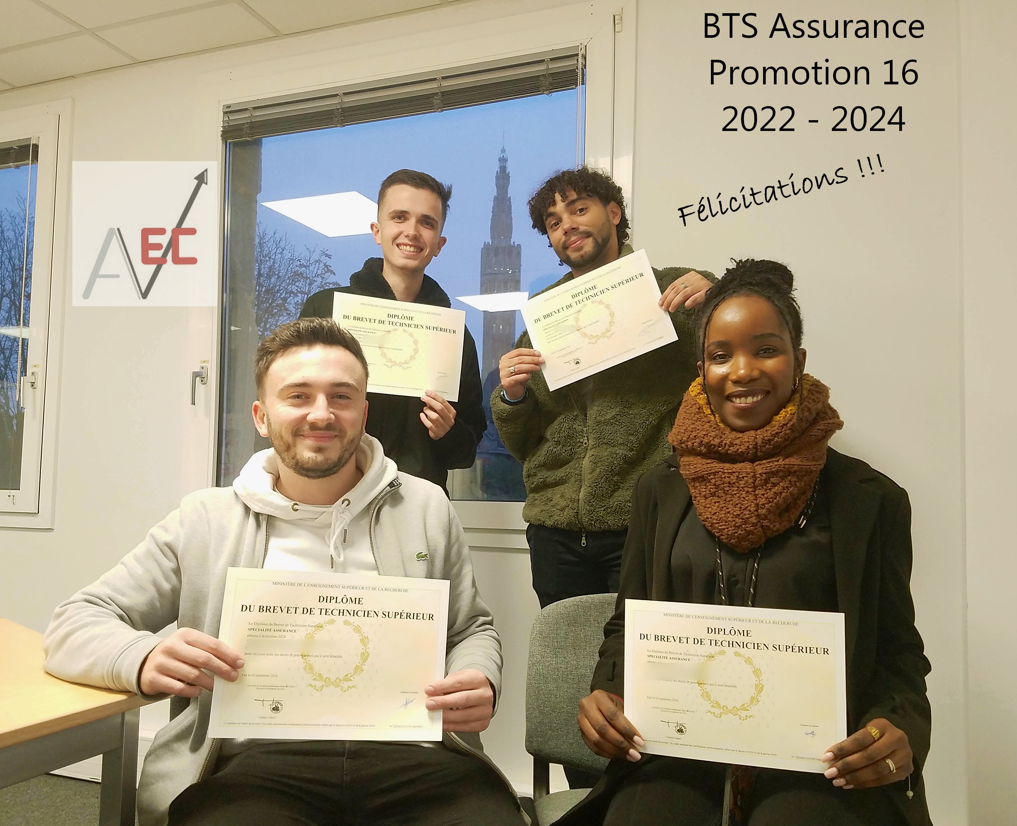 Toutes nos félicitations à la promotion 16 - BTS Assurance ! Vos efforts vous ont permis d'obtenir votre diplôme, et de poursuivre désormais votre excellent parcours en licence professionnelle au sein du Cnam de Lille. Belle continuation à vous.